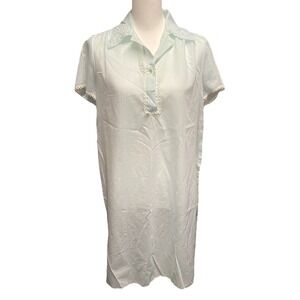 Vintage Character For Lord &Taylor Blue Embroidered Floral Nightgown Size Medium